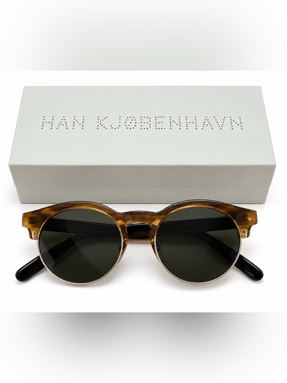 MUNKBJERG Copenhagen Men's Tortoiseshell Frame Sunglasses - Brown